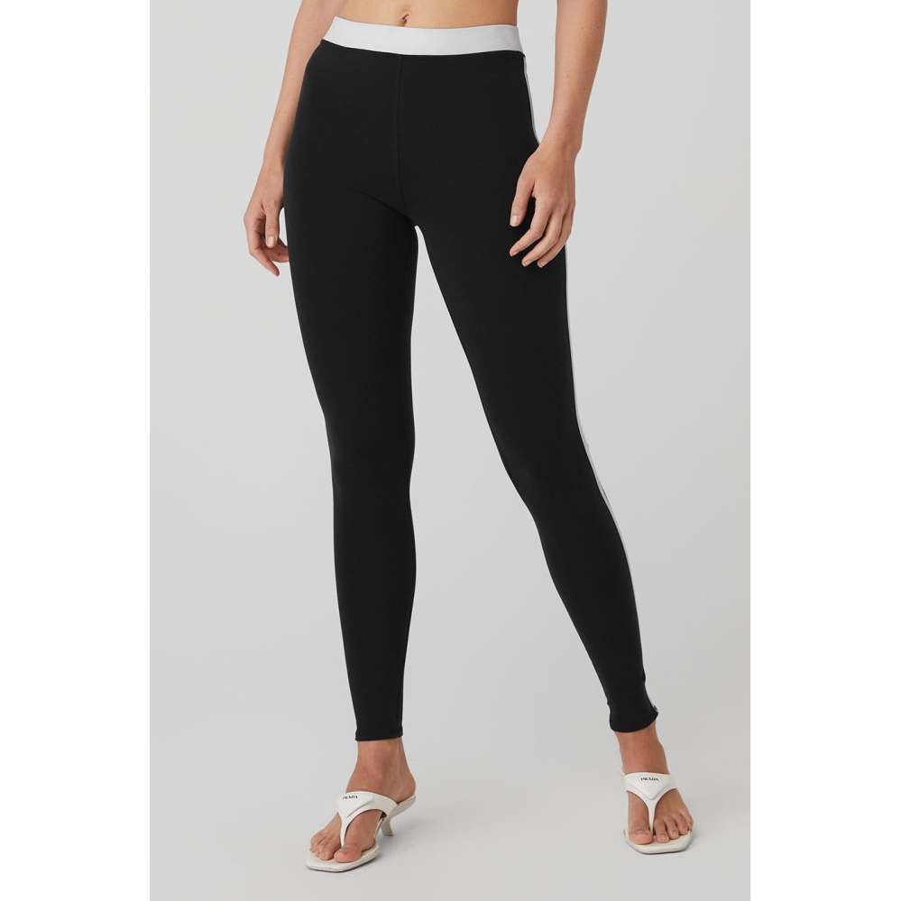 Alo Yoga Airbrush High-Taille Streamlined Leggings Damen Schwarz Weiß | ZOUHPF574