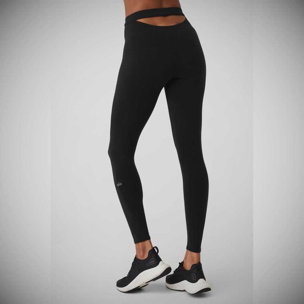 Alo Yoga Airbrush Hot Shot Leggings Damen Schwarz | RVEXWQ086