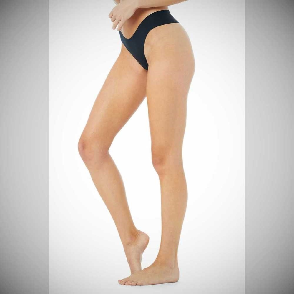 Alo Yoga Airbrush Invisible Cheeky Unterwäsche Damen Schwarz | BHWJKD039