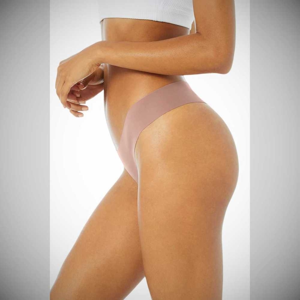 Alo Yoga Airbrush Invisible Cheeky Unterwäsche Damen Smoky Quartz | ODAEUH824