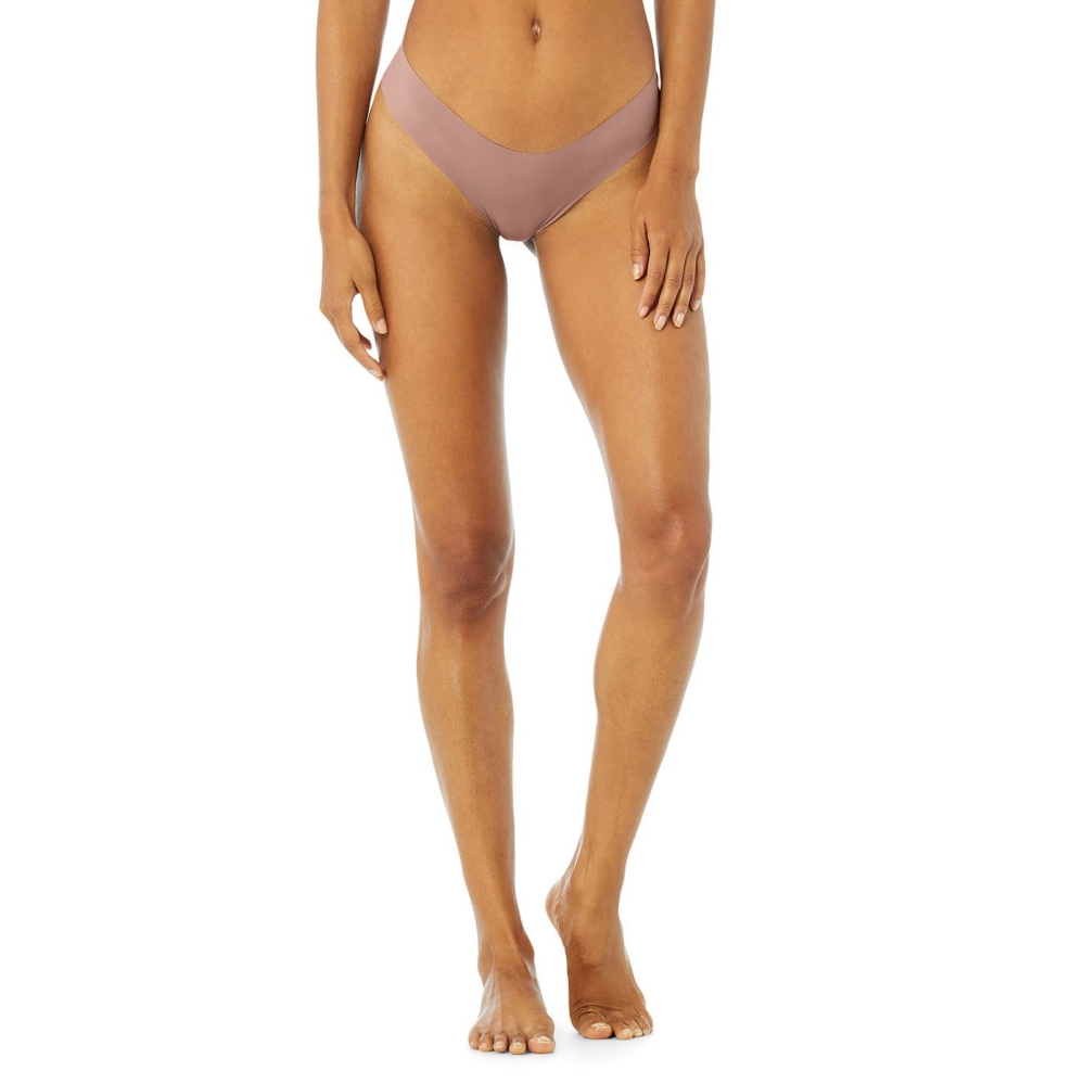 Alo Yoga Airbrush Invisible Cheeky Unterwäsche Damen Smoky Quartz | ODAEUH824