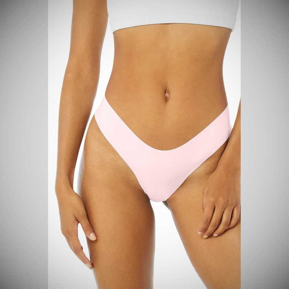 Alo Yoga Airbrush Invisible Cheeky Unterwäsche Damen Rosa | XZCBLW713