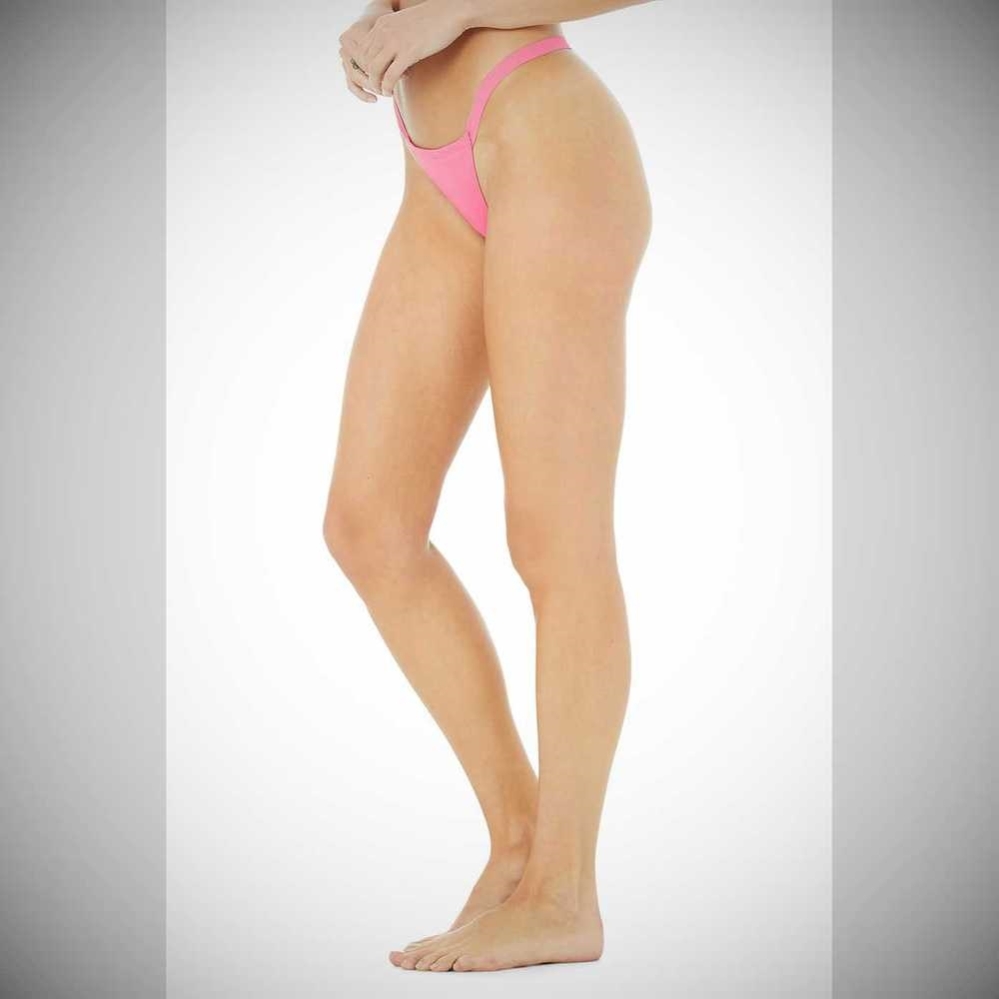 Alo Yoga Airbrush Invisible String Tanga Unterwäsche Damen Rosa | TZVUYF571