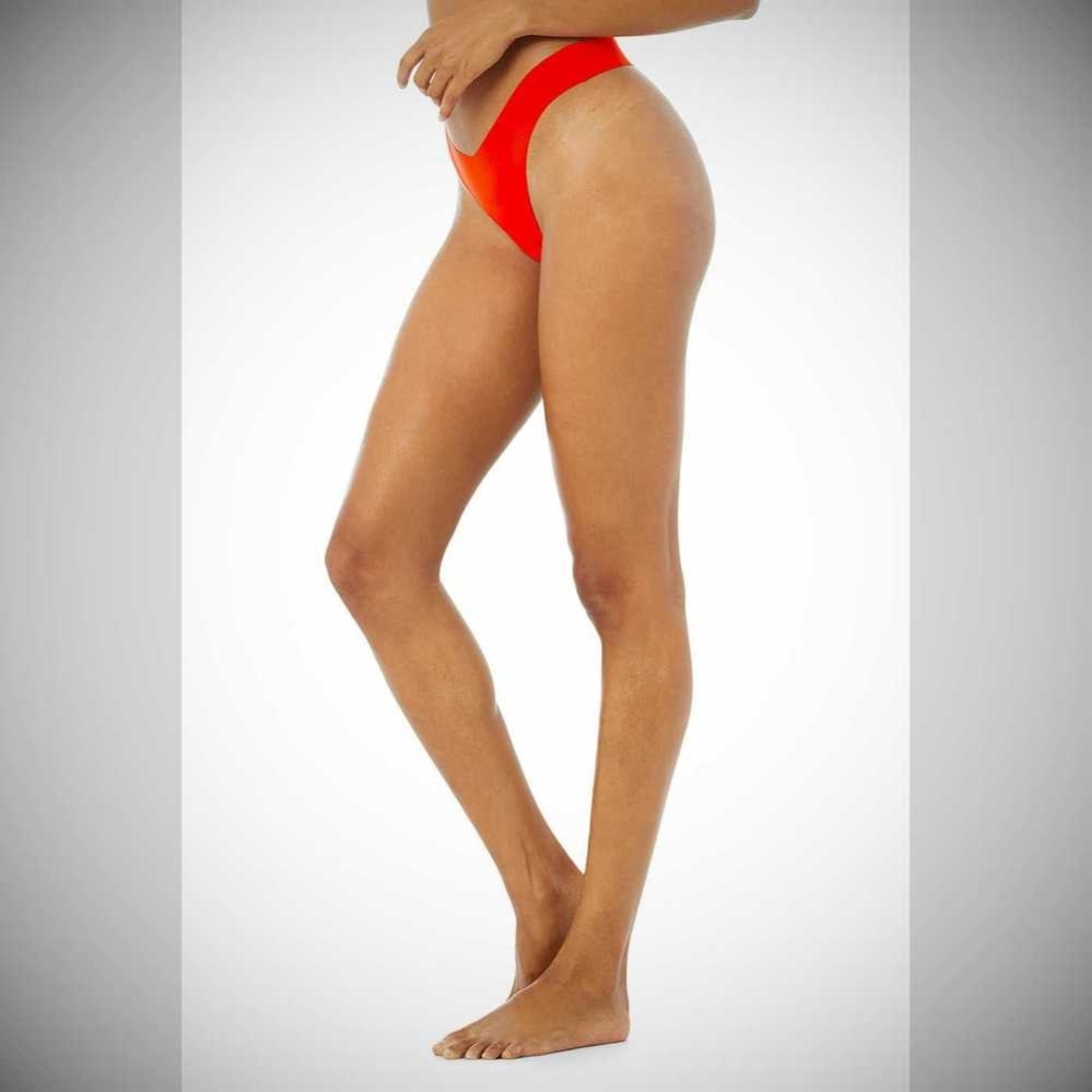 Alo Yoga Airbrush Invisible Tanga Unterwäsche Damen Cherry | AXOMCQ784