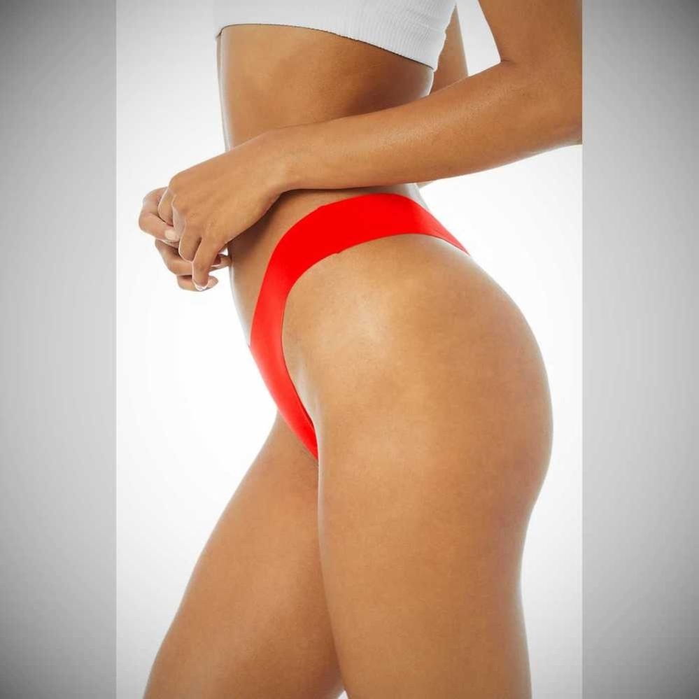 Alo Yoga Airbrush Invisible Tanga Unterwäsche Damen Cherry | AXOMCQ784