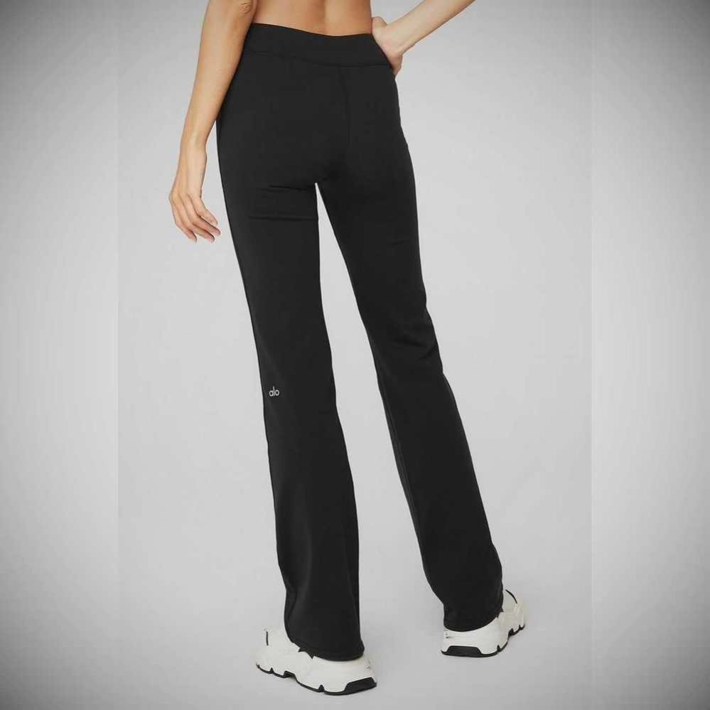 Alo Yoga Airbrush Low-Rise Bootcut Leggings Damen Schwarz | PYHQSO143