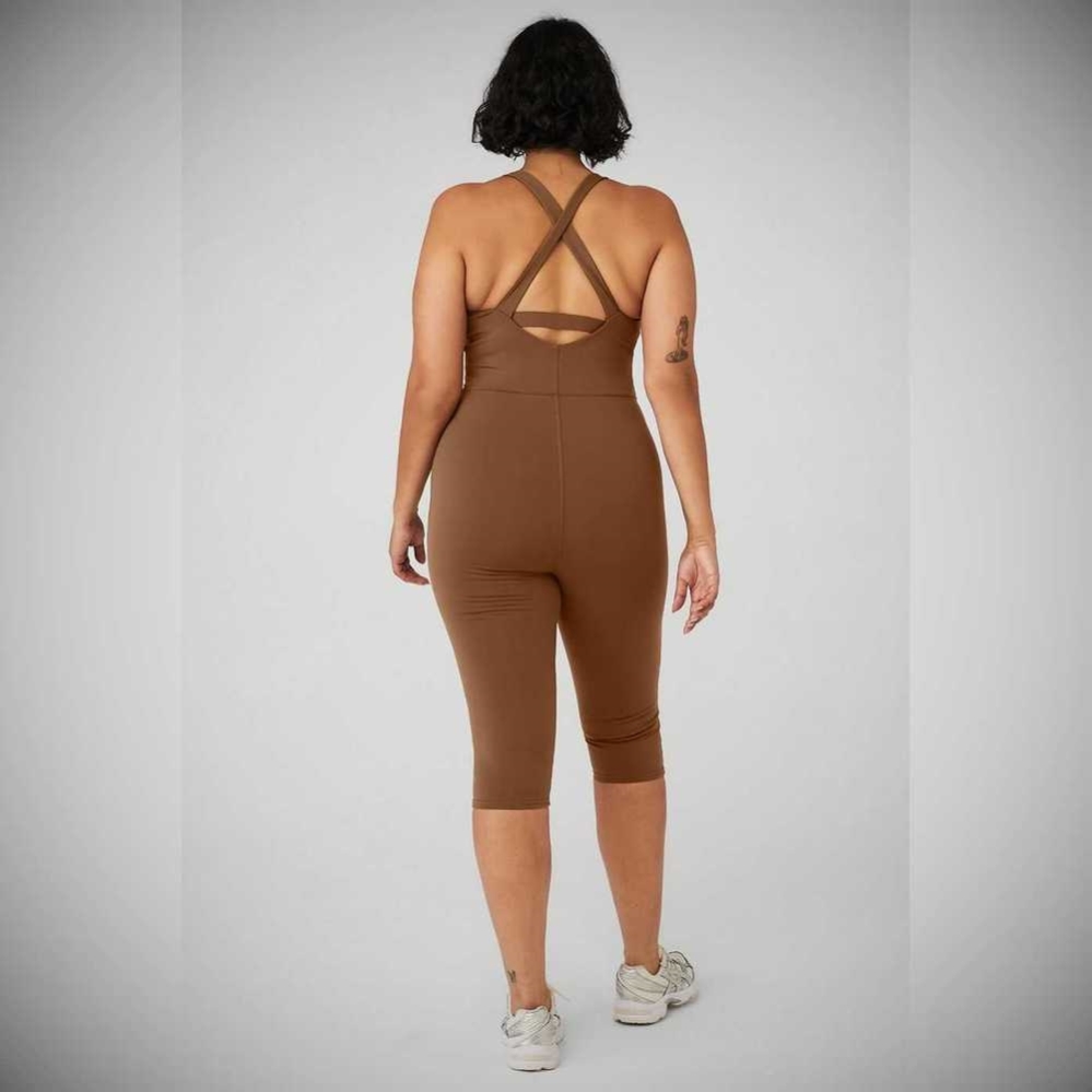 Alo Yoga Airbrush Physique Onesies Damen Braun | IEVUFT630