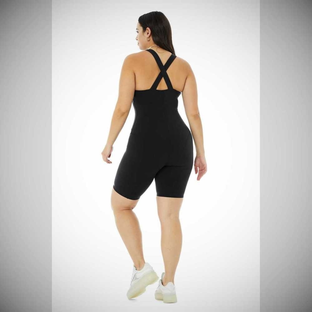 Alo Yoga Airbrush Real Onesies Damen Schwarz | XMQHZA734