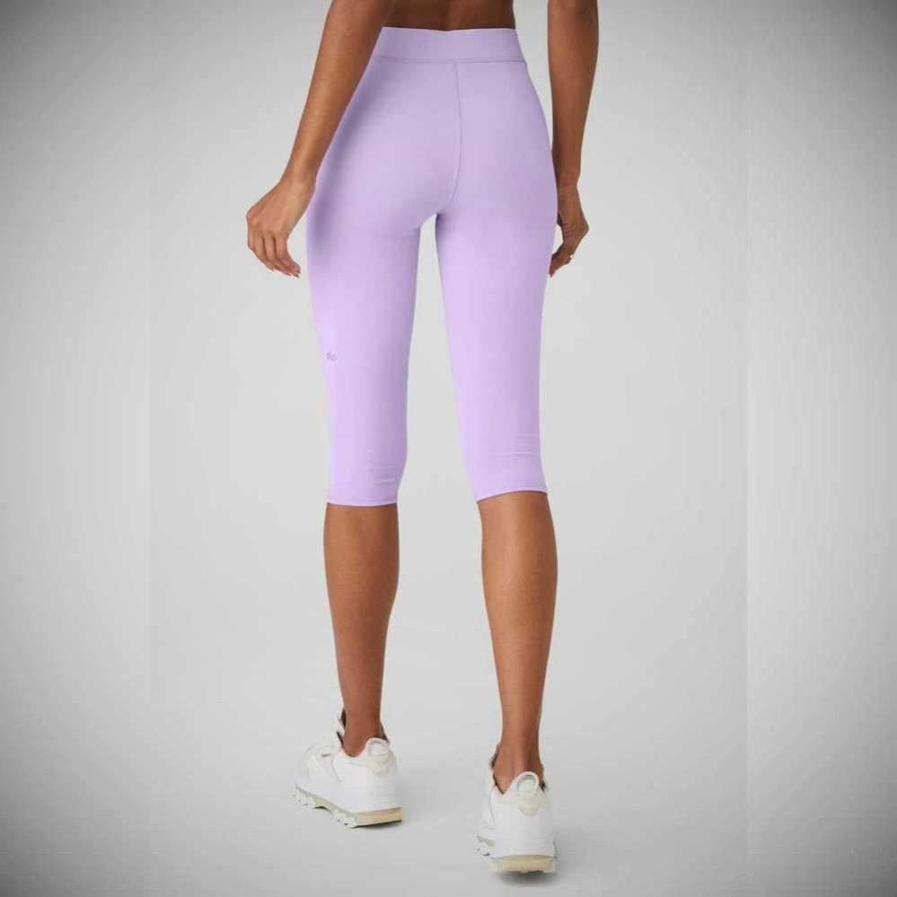 Alo Yoga Airbrush V-Cut Define Caprihose Damen Lila | XDYLBG146