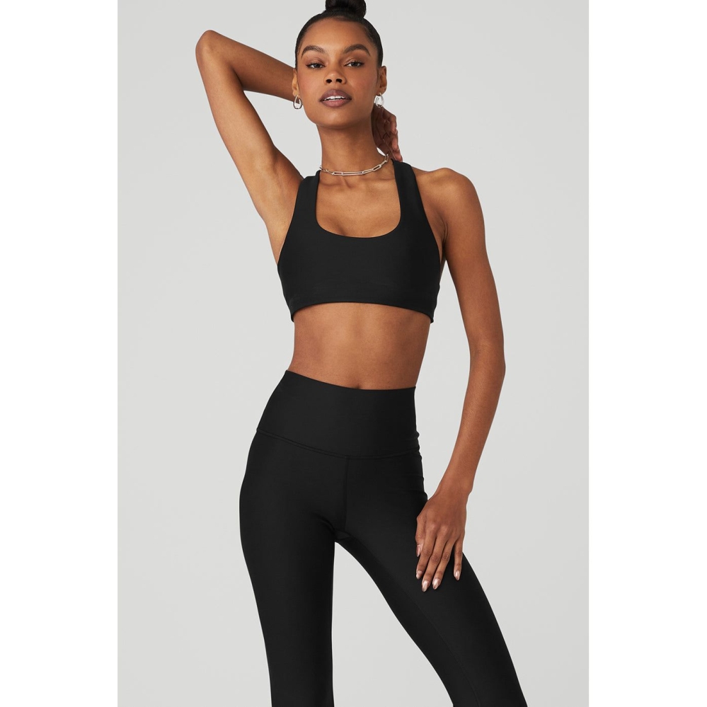 Alo Yoga Airlift Advantage Racerback BHs Damen Schwarz | PMLFEX031