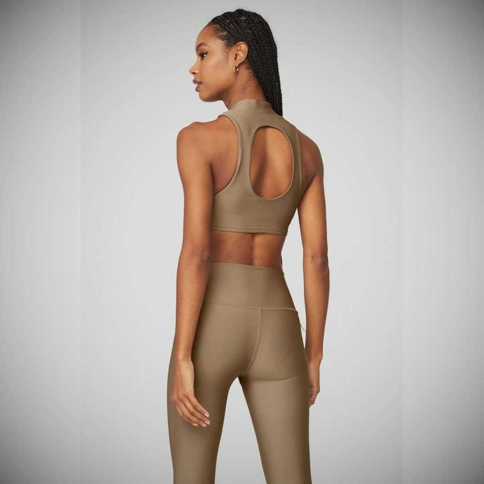 Alo Yoga Airlift Fuse Muskelshirt Damen Brownstone | XUVRPW813