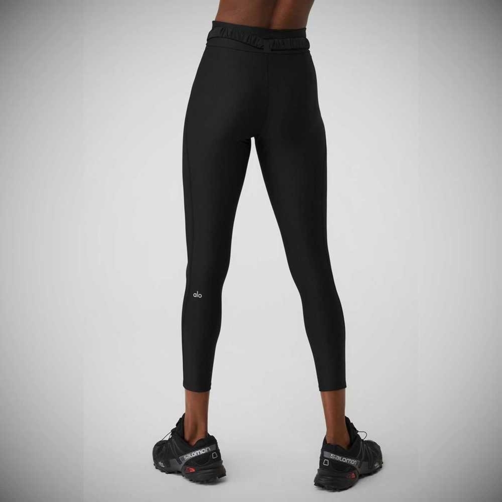 Alo Yoga Airlift High-Taille 7/8 Charmer Leggings Damen Schwarz | FIPYWX719