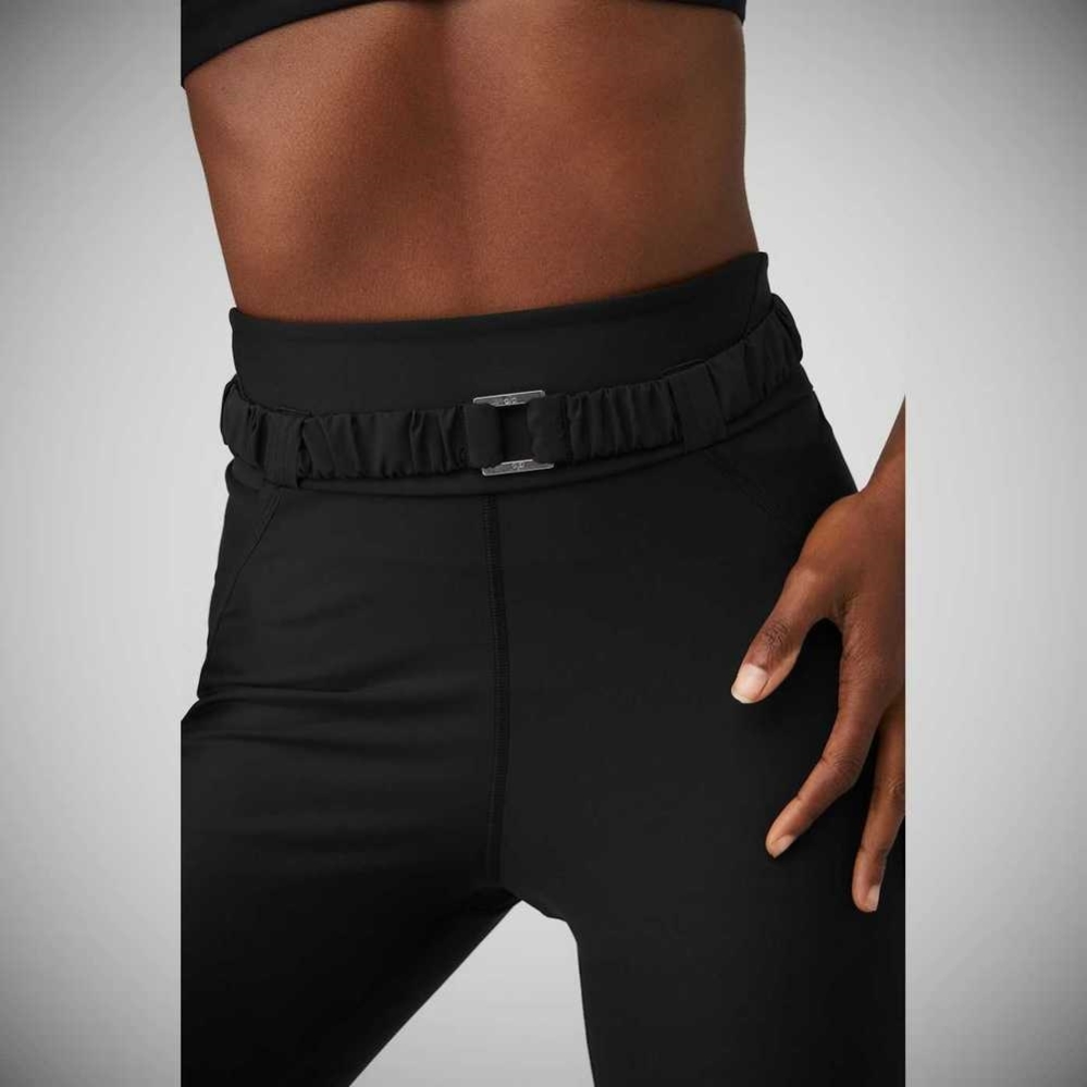 Alo Yoga Airlift High-Taille 7/8 Charmer Leggings Damen Schwarz | FIPYWX719