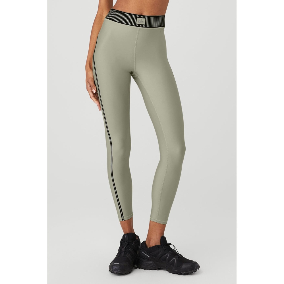 Alo Yoga Airlift High-Taille 7/8 Line Up Leggings Damen Grau | DMKPXT954