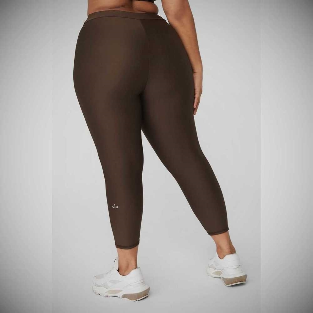 Alo Yoga Airlift High-Taille Conceal-Zip Caprihose Damen Kaffee | IGUMYQ179