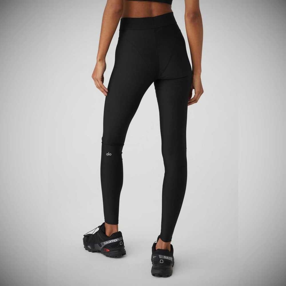 Alo Yoga Airlift High-Taille Cutaway Leggings Damen Schwarz | LHFUON796