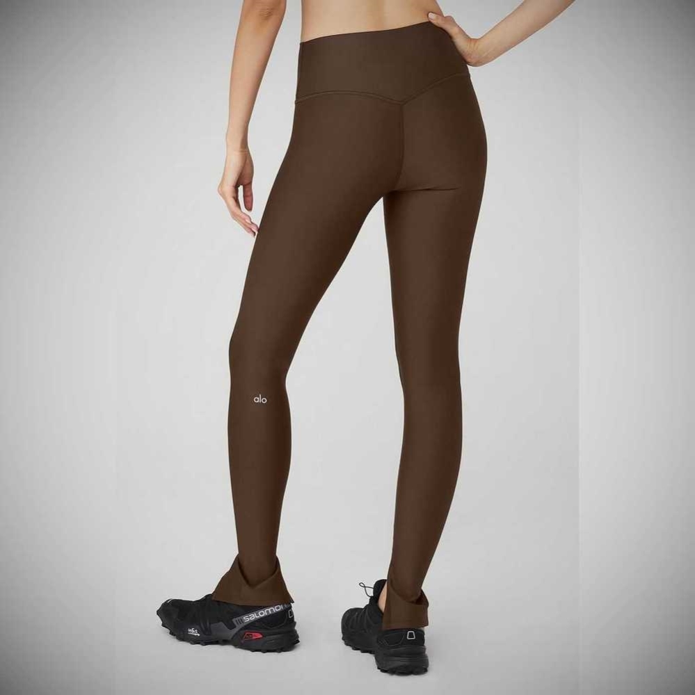 Alo Yoga Airlift High-Taille Elongated Leggings Damen Kaffee | IZOXCM472