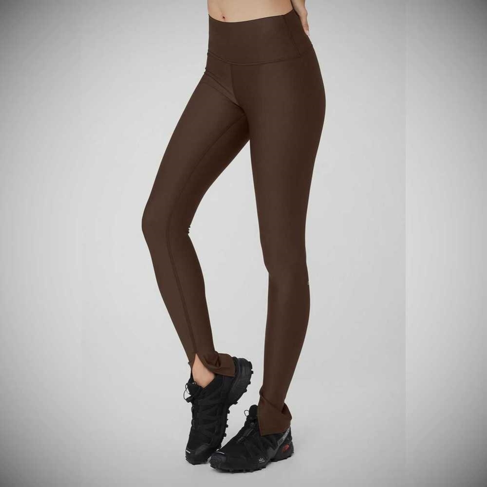 Alo Yoga Airlift High-Taille Elongated Leggings Damen Kaffee | IZOXCM472