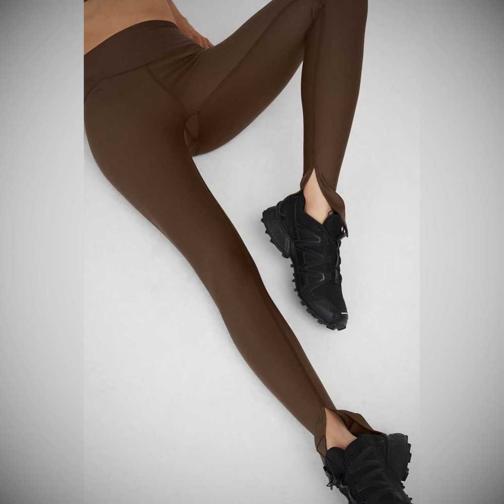 Alo Yoga Airlift High-Taille Elongated Leggings Damen Kaffee | IZOXCM472