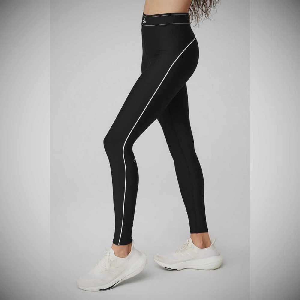 Alo Yoga Airlift High-Taille Suit Up Leggings Damen Schwarz | HQPCFU370