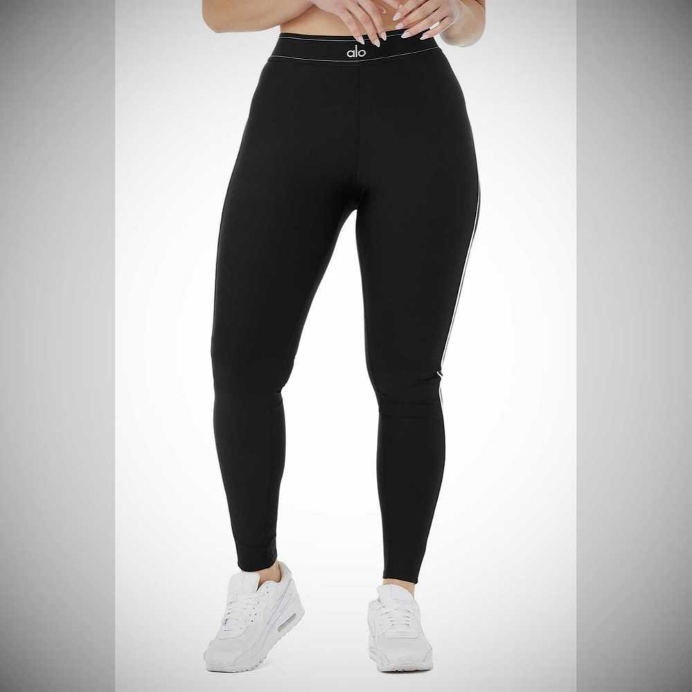 Alo Yoga Airlift High-Taille Suit Up Leggings Damen Schwarz | HQPCFU370