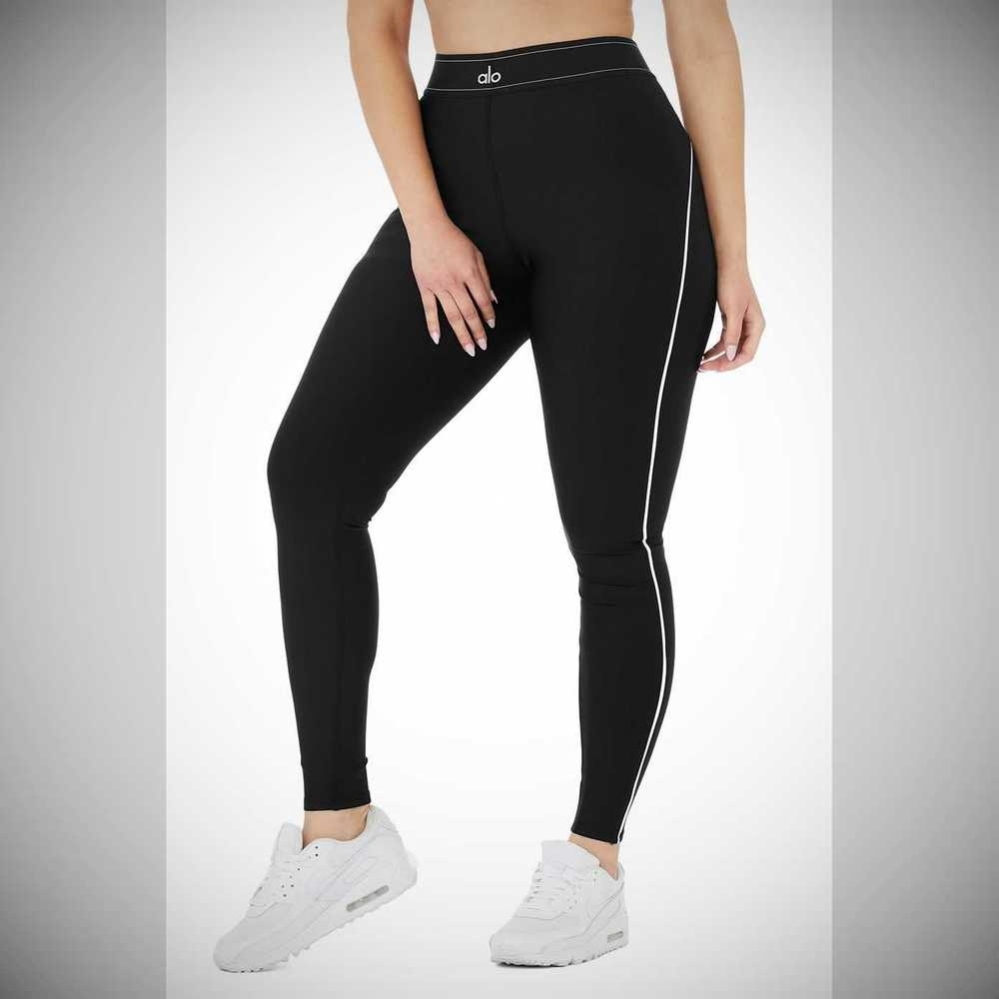 Alo Yoga Airlift High-Taille Suit Up Leggings Damen Schwarz | HQPCFU370