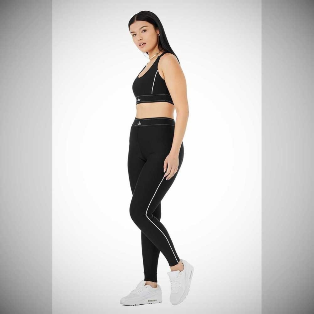 Alo Yoga Airlift High-Taille Suit Up Leggings Damen Schwarz | HQPCFU370