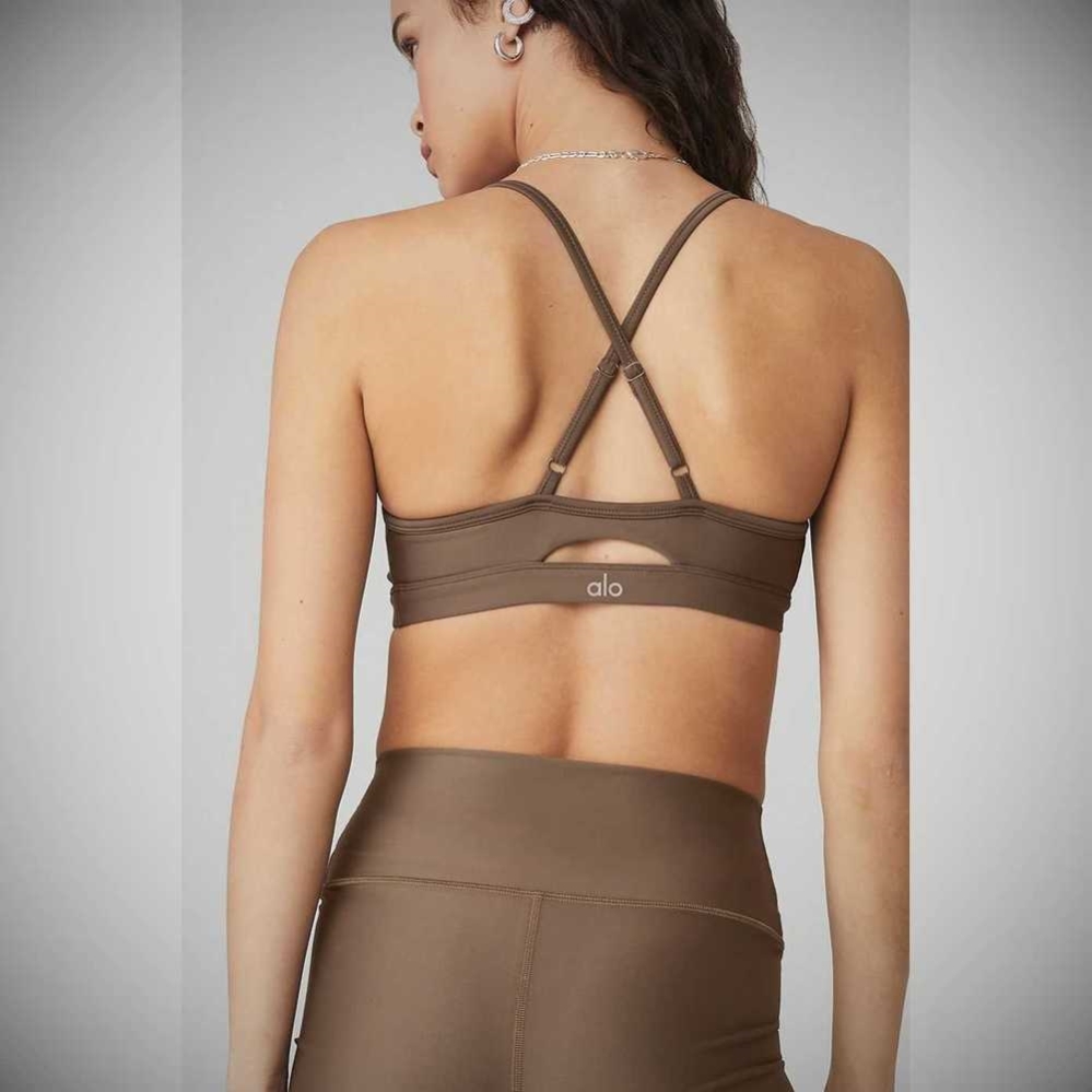 Alo Yoga Airlift Intrigue BHs Damen Kaffee | LABPJT312