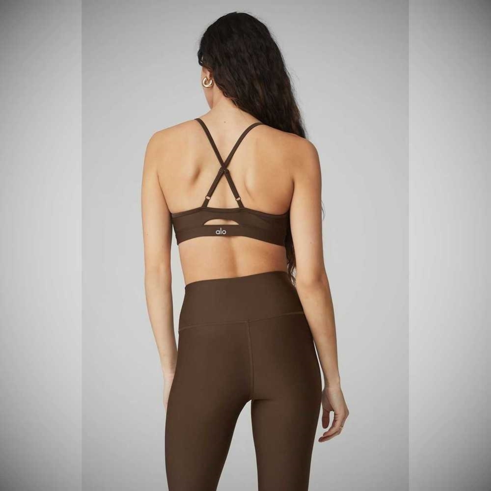 Alo Yoga Airlift Intrigue BHs Damen Kaffee | YLPXSR064