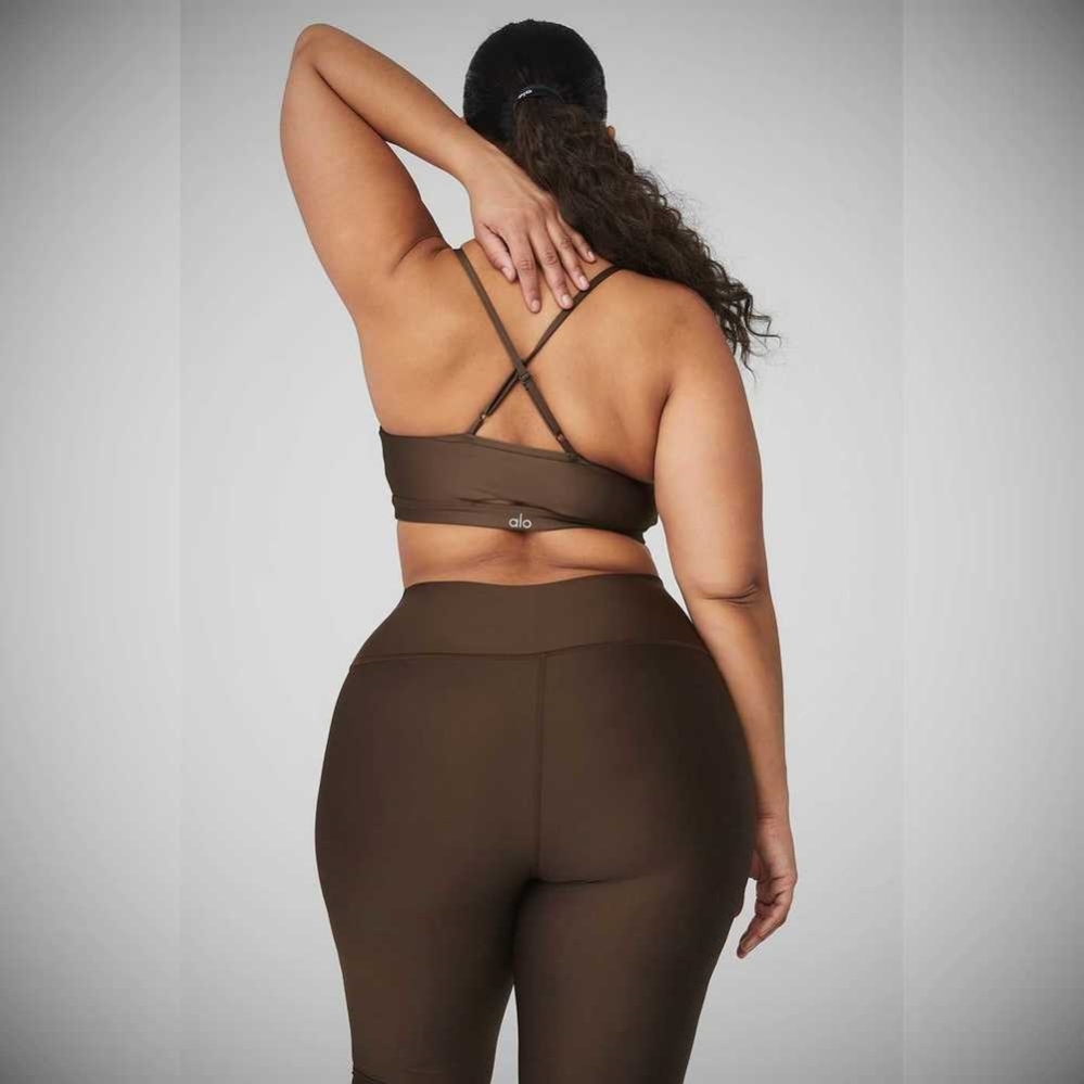 Alo Yoga Airlift Intrigue BHs Damen Kaffee | YLPXSR064