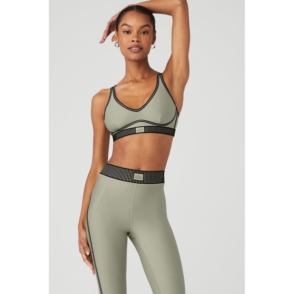 Alo Yoga Airlift Line Up BHs Damen Grau | MGIPFY723