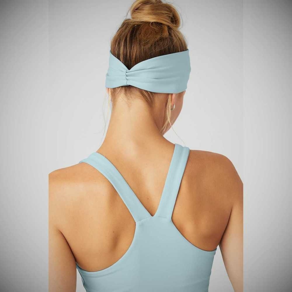 Alo Yoga Airlift Stirnband Damen Blau | VMIQNX418