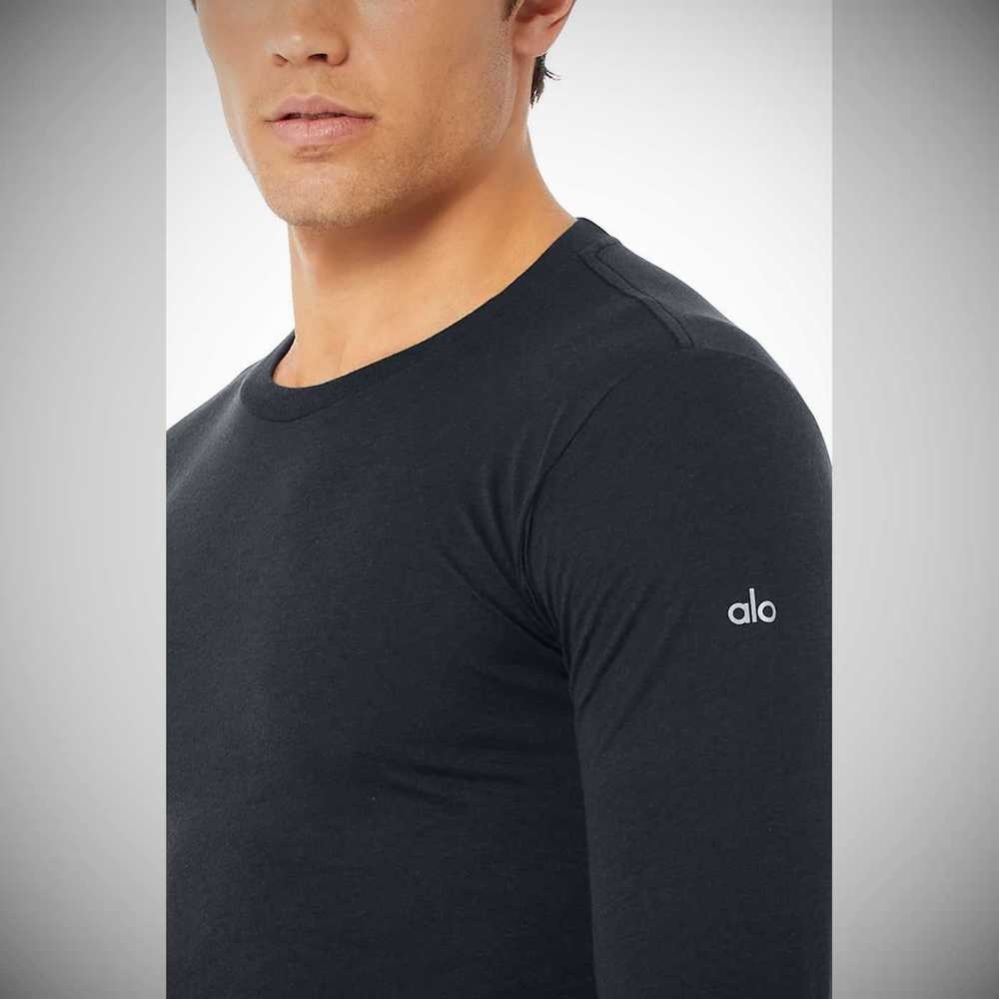 Alo Yoga Airwave Long Sleeve Herren Dunkelnavy | CLQATI762