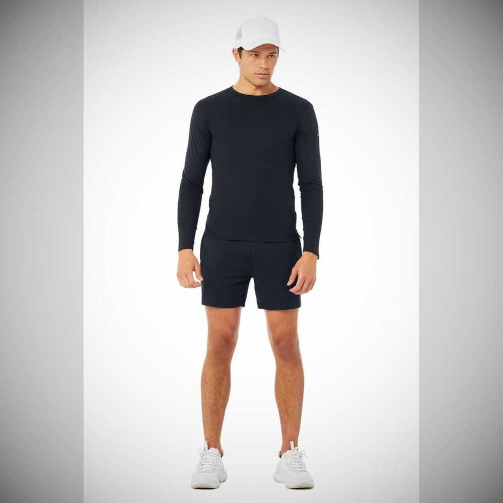 Alo Yoga Airwave Long Sleeve Herren Dunkelnavy | CLQATI762