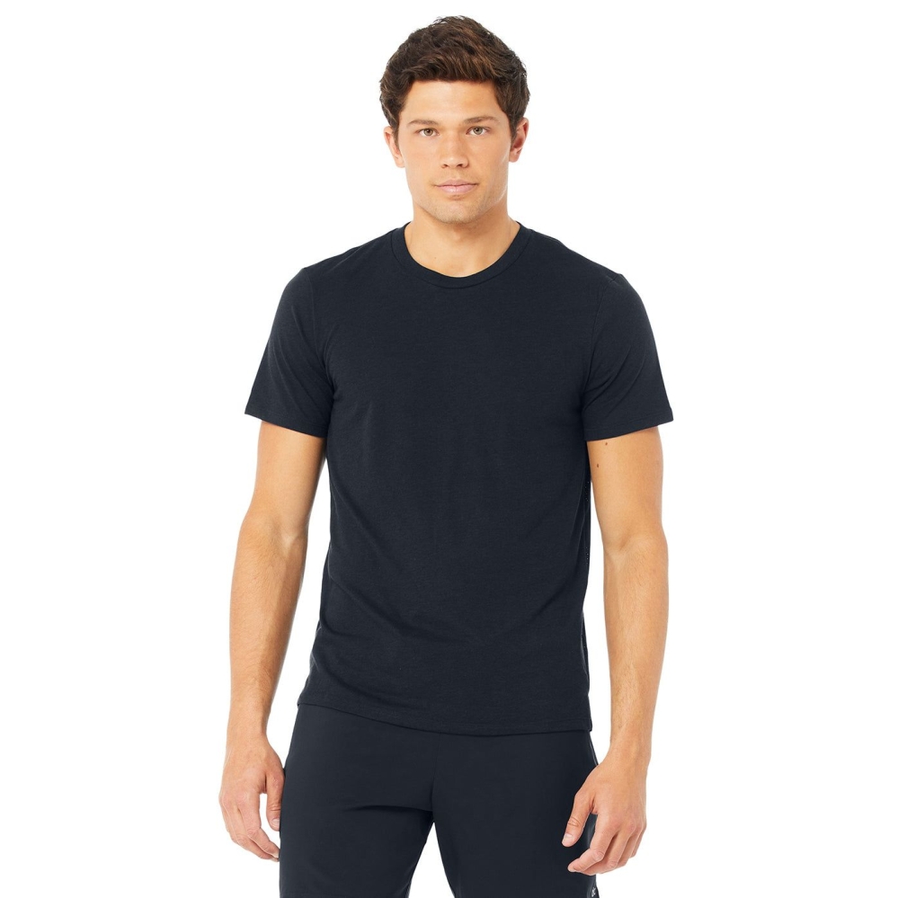 Alo Yoga Airwave Tee Short Sleeve Herren Dunkelnavy | NGFSDW765