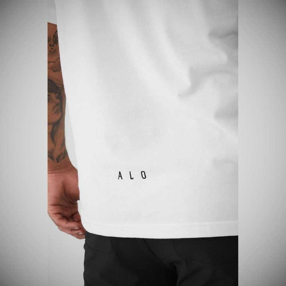 Alo Yoga Alo Maison Short Sleeve Herren Weiß | YFVOBE126