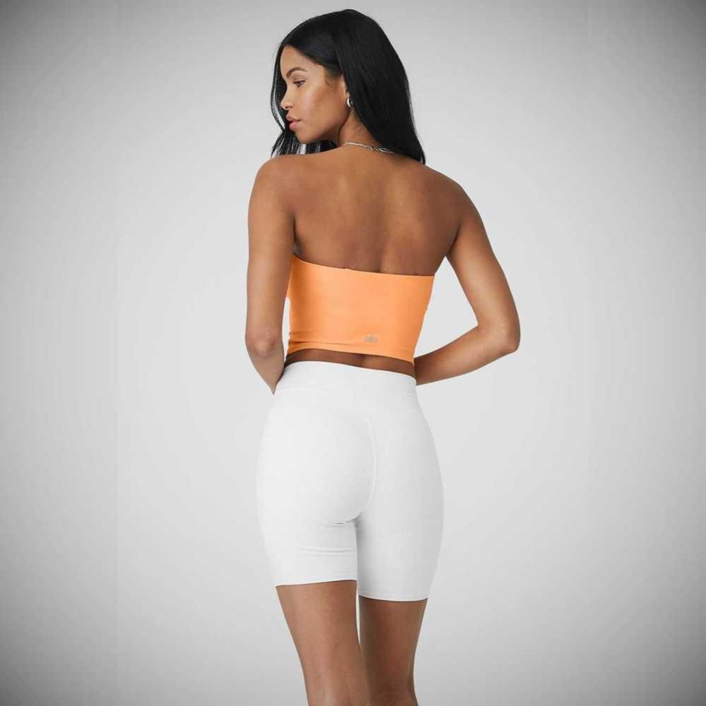 Alo Yoga Alosoft Convertible Sunkissed Bandeau Muskelshirt Damen Orange | GLSVUO706