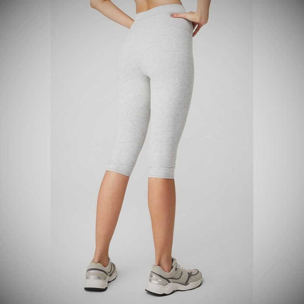 Alo Yoga Alosoft High-Taille Iconic 90'S Caprihose Damen Grau | PKSEAV451