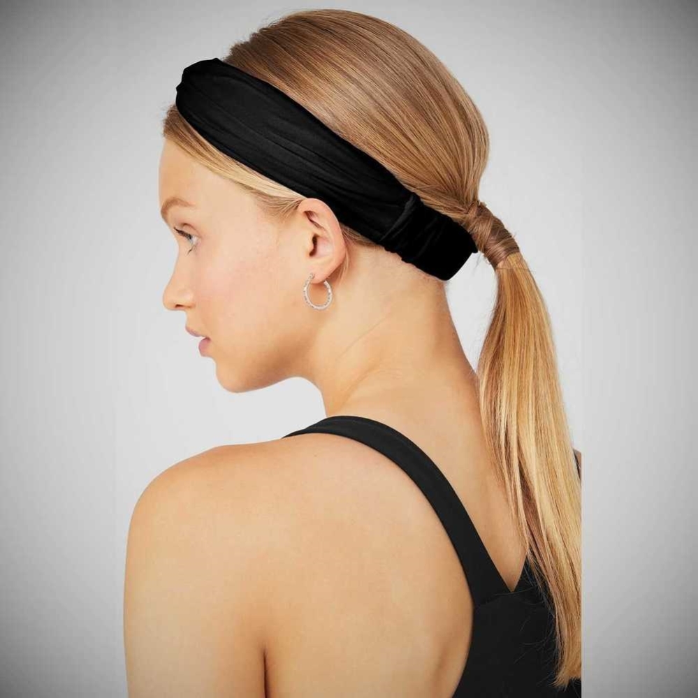 Alo Yoga Alosoft Stirnband Damen Schwarz | VZSYCI501