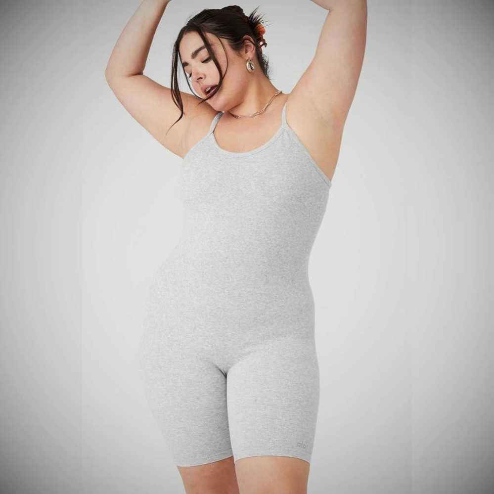 Alo Yoga Alosoft Suns Out Onesies Damen Grau | MYXQAV602