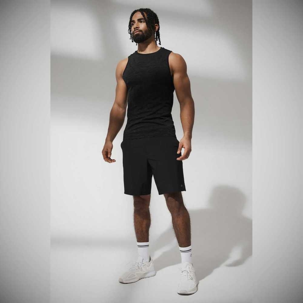 Alo Yoga Amplify Seamless Muscle Muskelshirt Herren Schwarz | NLQWBU180