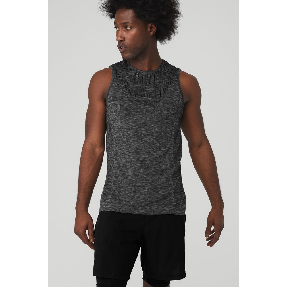 Alo Yoga Amplify Seamless Muscle Muskelshirt Herren Schwarz | NLQWBU180