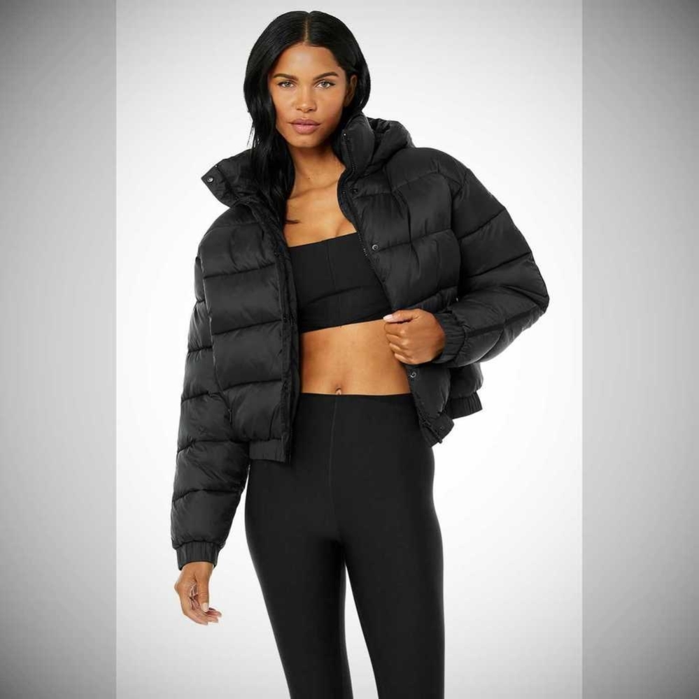 Alo Yoga Aspen Love Puffer Jacke Damen Schwarz | PQSTAU570