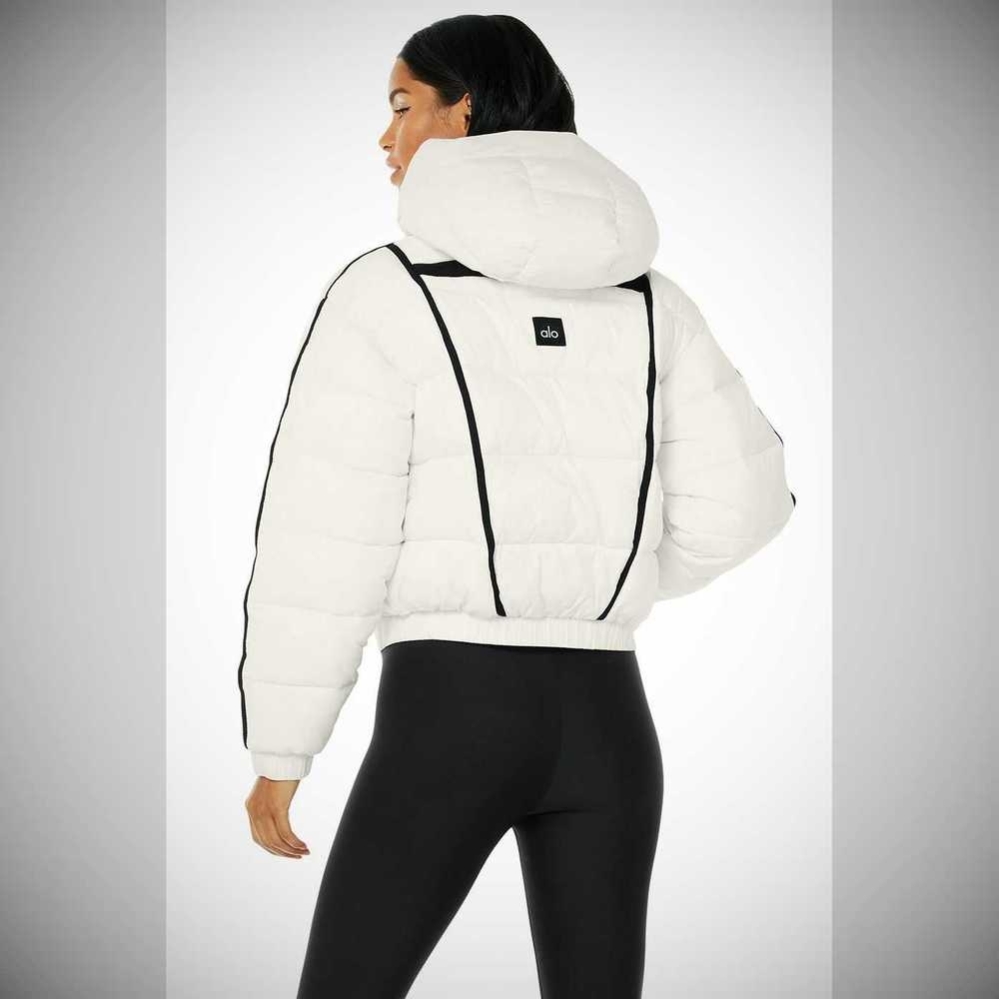 Alo Yoga Aspen Love Puffer Jacke Damen Weiß | YZCEOS546