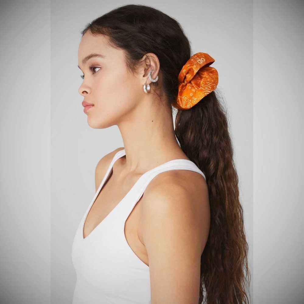 Alo Yoga Bandana Oversized Haargummi Damen Orange | VHEBOL034