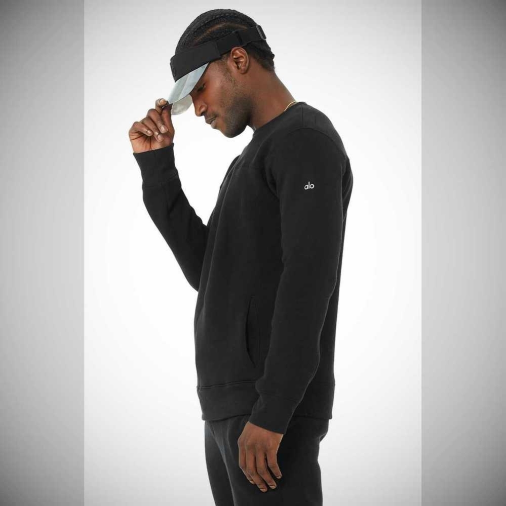 Alo Yoga Base Sweatshirt Oberbekleidung Herren Schwarz | IQBGVC586