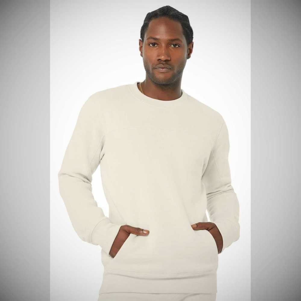 Alo Yoga Base Sweatshirt Oberbekleidung Herren Beige | JOWCSG821