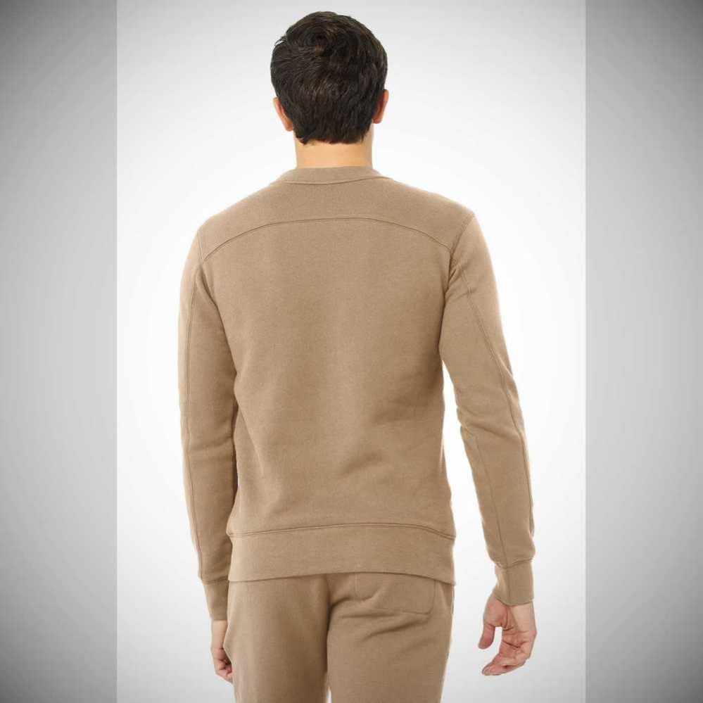 Alo Yoga Base Sweatshirt Oberbekleidung Herren Braun | UWZFQX694