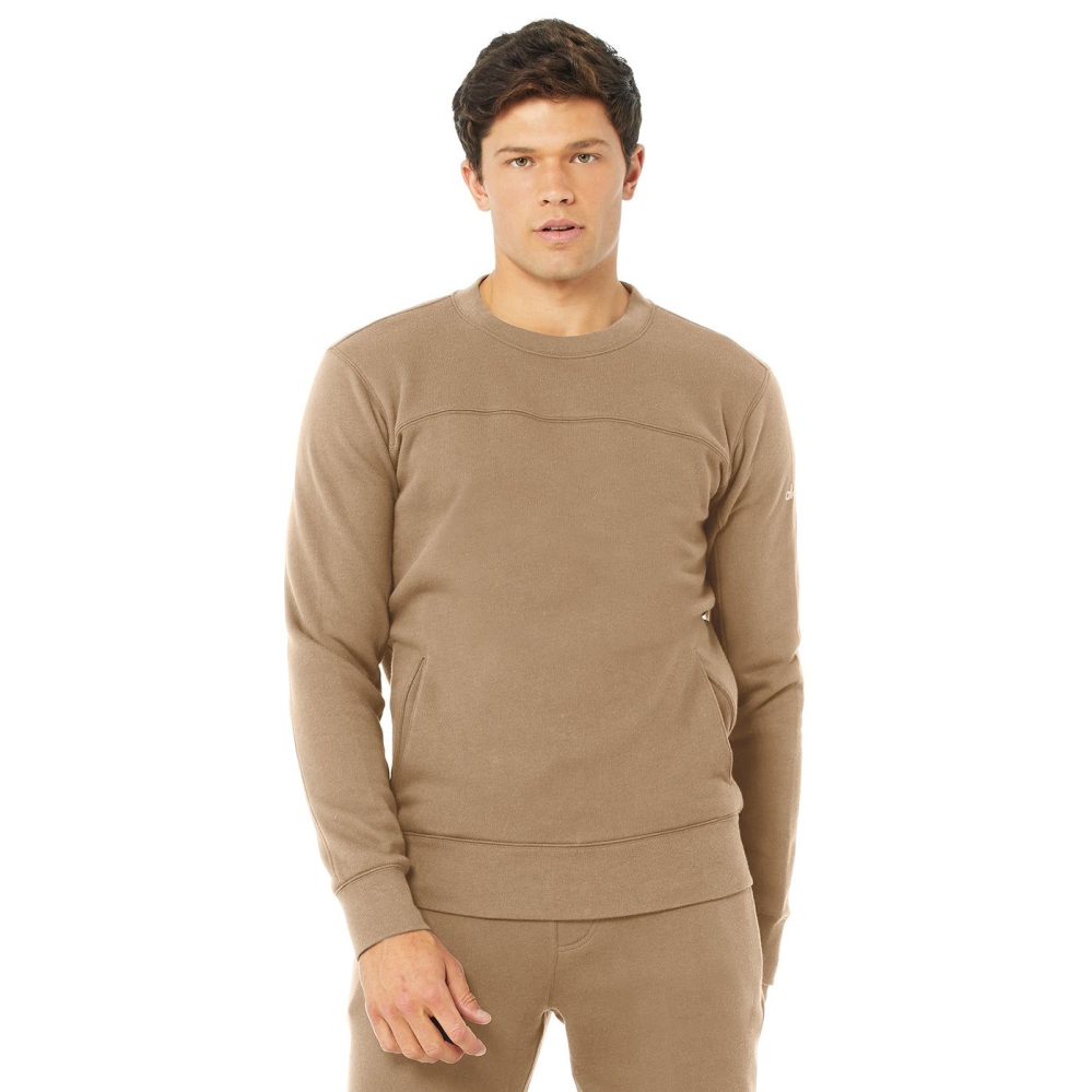 Alo Yoga Base Sweatshirt Oberbekleidung Herren Braun | UWZFQX694