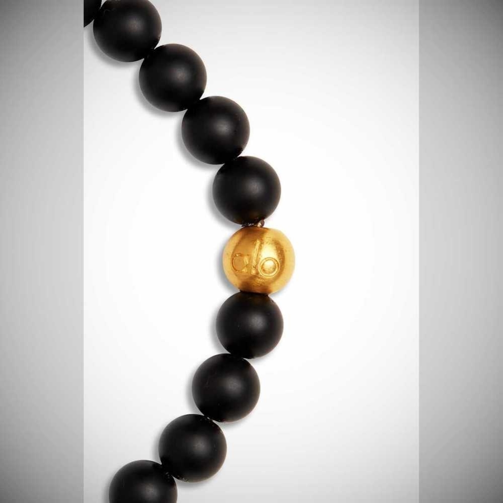 Alo Yoga Black Onyx Mala Armband Herren Schwarz | BQAICD765